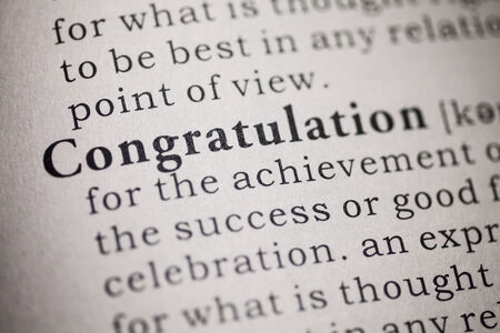 Fake Dictionary, Dictionary definition of the word congratulation の写真素材