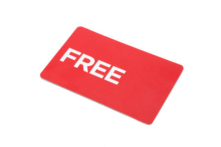 a red free card, marketing; promotionの写真素材