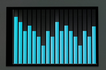 Computer Monitor screen Graph, concept of business chart 