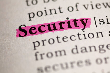 Fake Dictionary, Dictionary definition of the word Security の写真素材