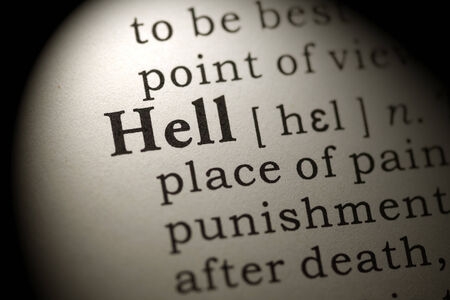 Fake Dictionary, Dictionary definition of the word hell の写真素材