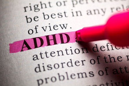 Fake Dictionary, definition of the word ADHD の写真素材