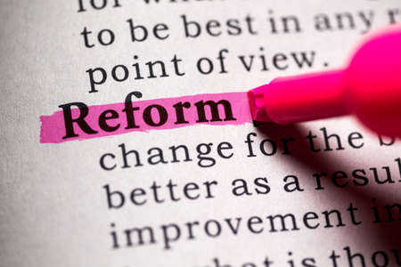 Fake Dictionary, Dictionary definition of the word reform の写真素材