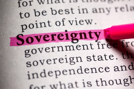 Fake Dictionary, Dictionary definition of the word sovereignty  の写真素材