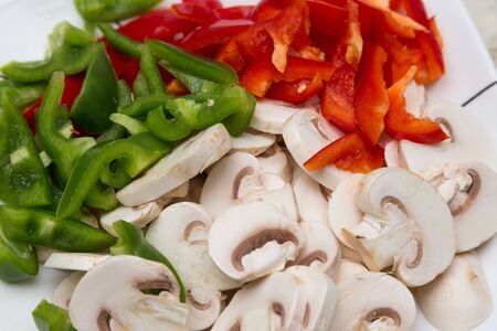 Plate of fresh healthy vegetablesの写真素材