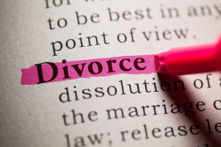 Fake Dictionary, definition of the word Divorce.の写真素材