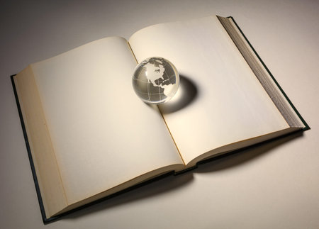 globe and book