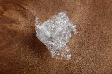 wrapping plastic transparent food film close up