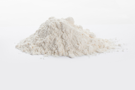 white wheat flour, food ingredient close up.の写真素材