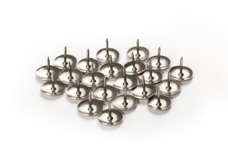 Group Of Metal Thumb Tacks for background