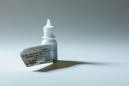 a eye drop bottle, antibiotic prescription medicine.の写真素材