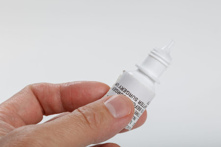 a eye drop bottle, antibiotic prescription medicine.