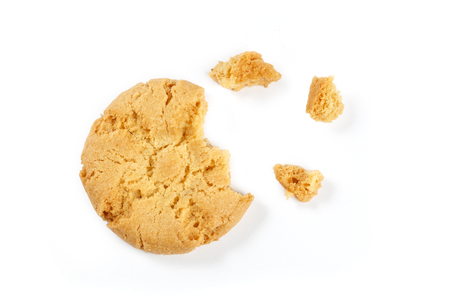 Cookie isolated on white background, close up.の写真素材