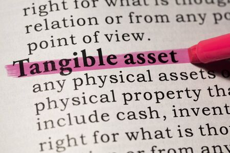 Fake Dictionary, Dictionary definition of tangible asset.の写真素材