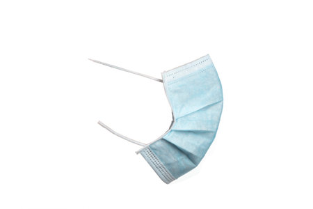 blue disposable surgical face masks with side face shape