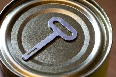 old fashion can opener key close up