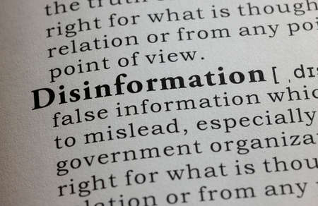 Fake Dictionary word, Dictionary definition of disinformationの写真素材