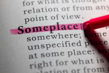 Fake Dictionary word, Dictionary definition of someplaceの写真素材