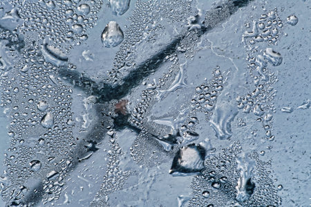 water drops on the polyethylene in Greenhouseの写真素材