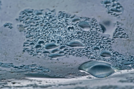 water drops on the polyethylene in Greenhouseの写真素材