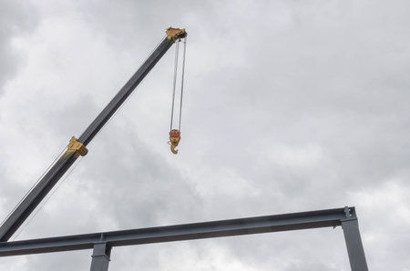 The end of a mobile craneの写真素材