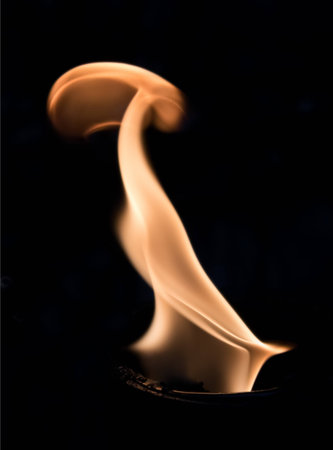 Fire flames abstract on black background