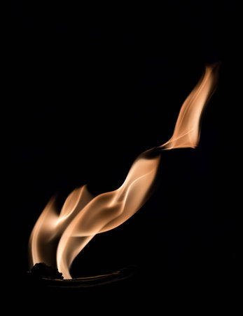 Fire flames abstract on black background