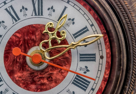 clock with the Roman figuresの写真素材