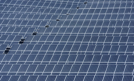 Array of solar panels, solar power plant pattern