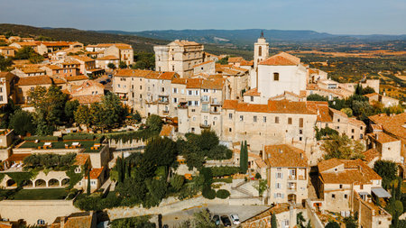 Panoramic view of the medieval village of Gordes
