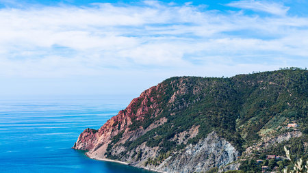 Coast of the Black Sea in Crimea, Ukraine. View from the top of the mountain