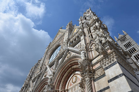 Siena's cathedral in Tuscanyの写真素材