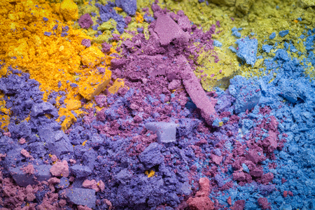 Crushed Up Eyeshawdow Makeup Powder Close Up.の写真素材