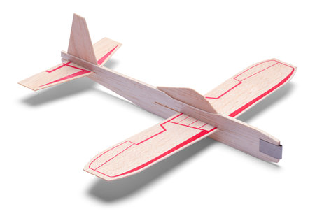 Kids Toy Airplane Isolated on a White Background.