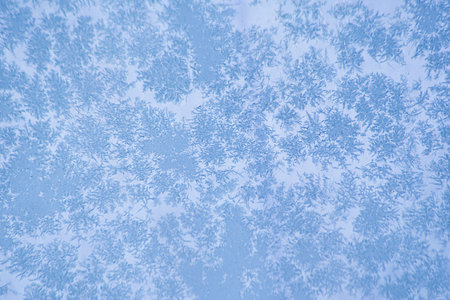 frosted window glass texture in winter time