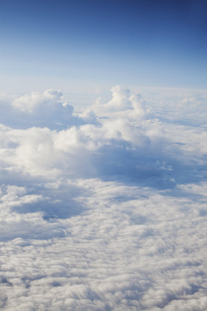 a view on the beautiful clouds on the blue sky