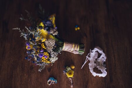beautiful wedding bridal bouquet.の写真素材