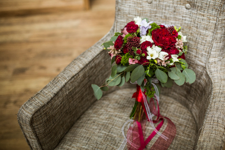 beautiful wedding bridal bouquet.の写真素材