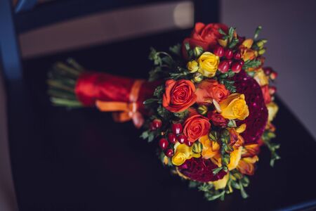beautiful wedding bridal bouquet.の写真素材