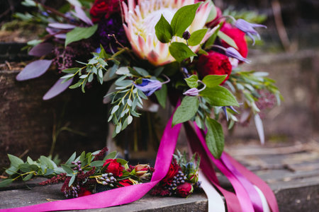 beautiful wedding bridal bouquet.の写真素材