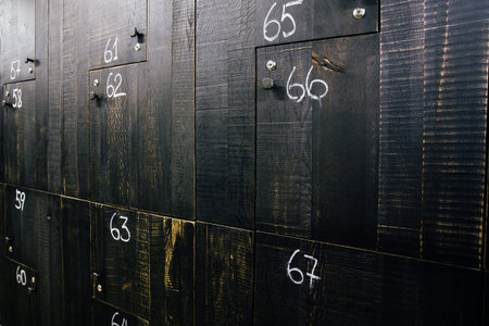 Stylish modern comfortable spacious dressing room. Interior, nobody. Expensive quality materials, luxury.の写真素材