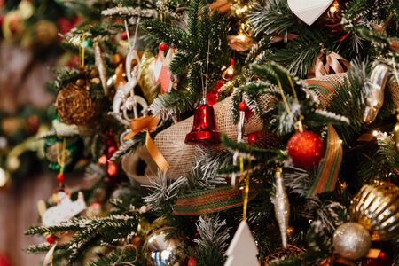 Christmas tree decorations. Close-up.の写真素材