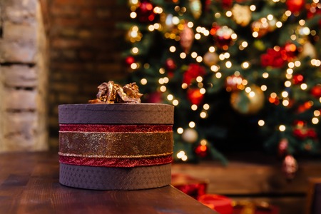 Christmas gift boxesの写真素材