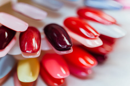 nail samples, big collection of finger nails in various color