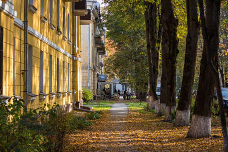 Obninsk, Russia - October 2020: Old town district in Obninsk. Sleeping area in the cityのeditorial素材