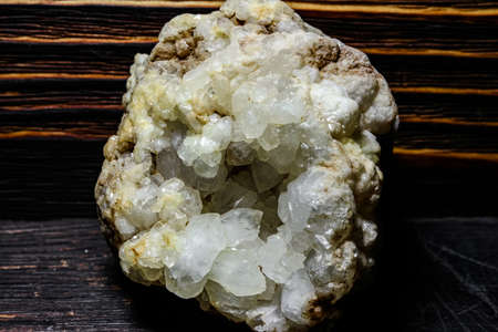 Druse of quartz mineral (rock crystal) close upの写真素材