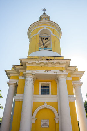 The bell tower of the church of St. Peter the Metropolitan of 1756. The architect is M. Kazakov. The village of Petrovskoe, Moscow regionの写真素材