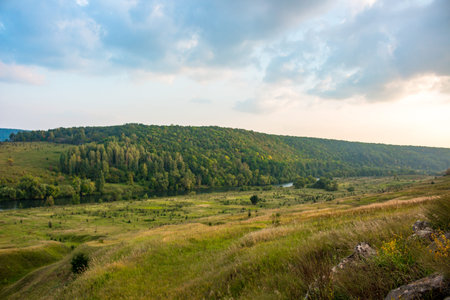 The valley of the Krasivaya Mecha River. Efremovskiy district, Tulskiy region, Russia