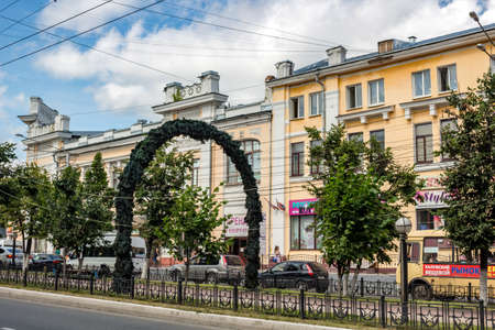 KALUGA, RUSSIA - AUGUST 2017: City streets in Kalugaのeditorial素材