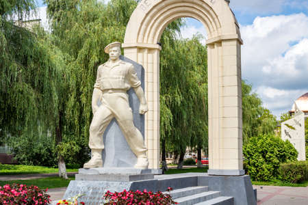 KALUGA, RUSSIA - AUG. 2017: Square Defenders of the Fatherland in Kalugaのeditorial素材